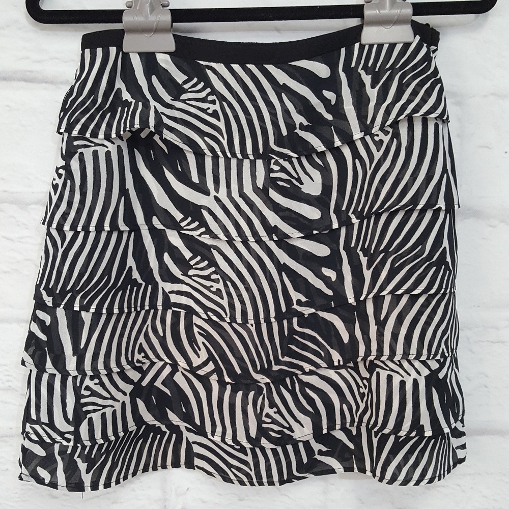 H&M Zebra Layered Skirt